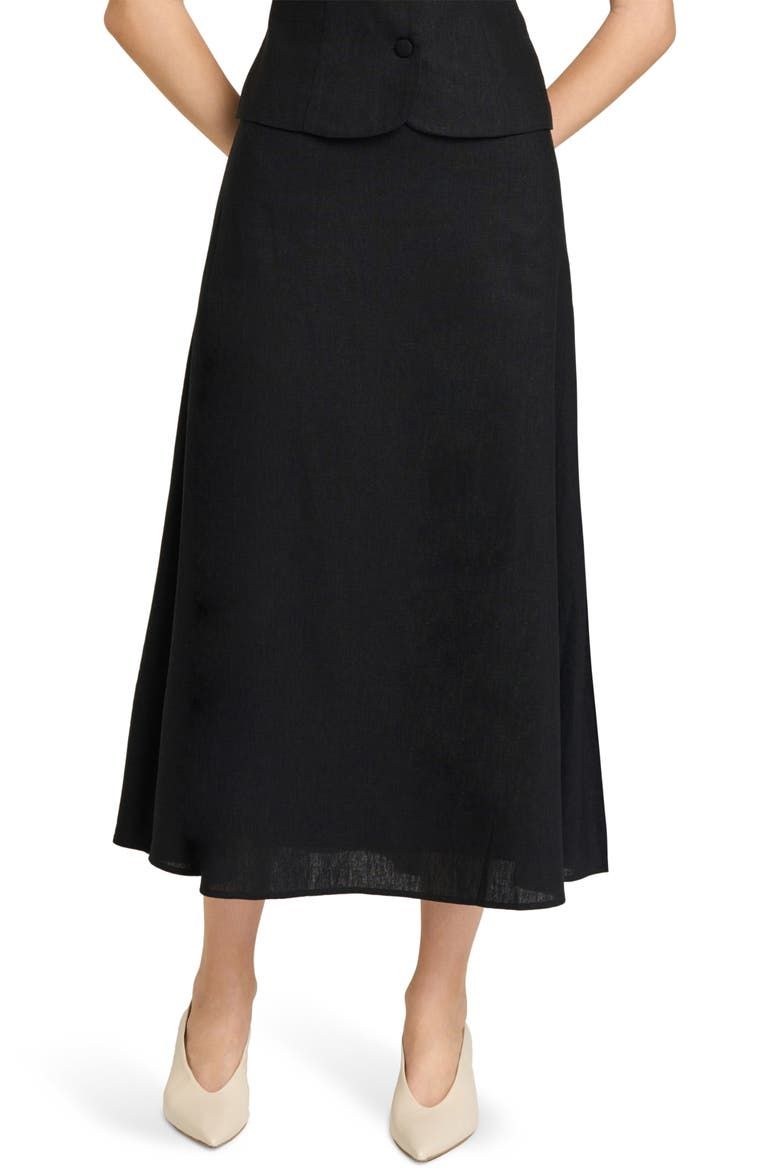 Blair Linen Blend Midi Skirt