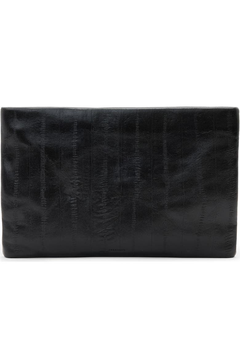 Bettina Eel Skin Embossed Leather Clutch