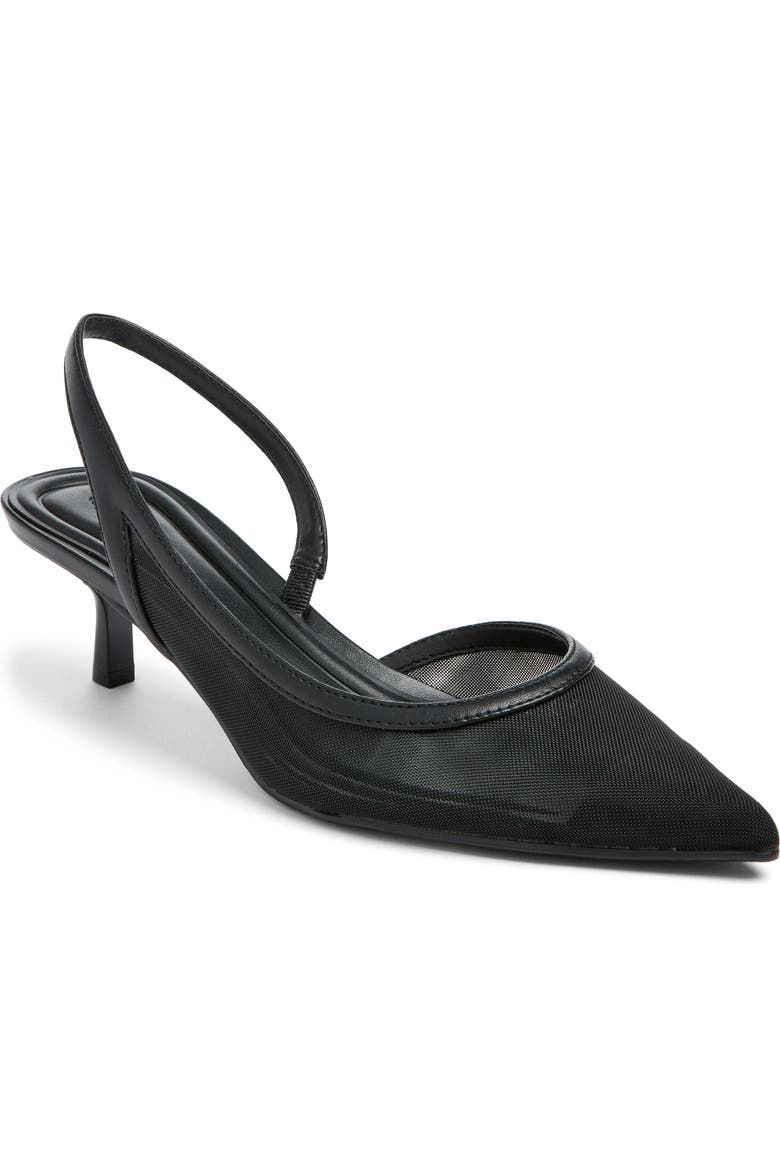 Corina Half D'orsay Kitten Heel Slingback Pump