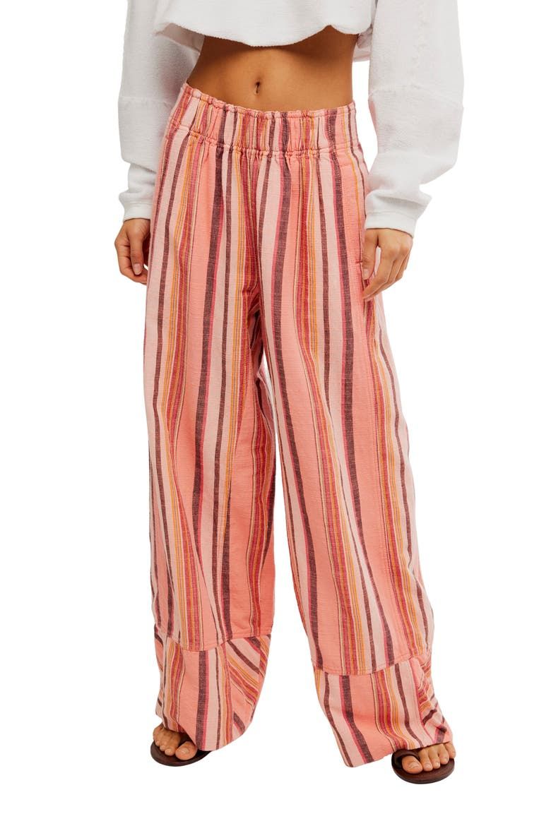 Days End Stripe Wide Leg Linen Pants