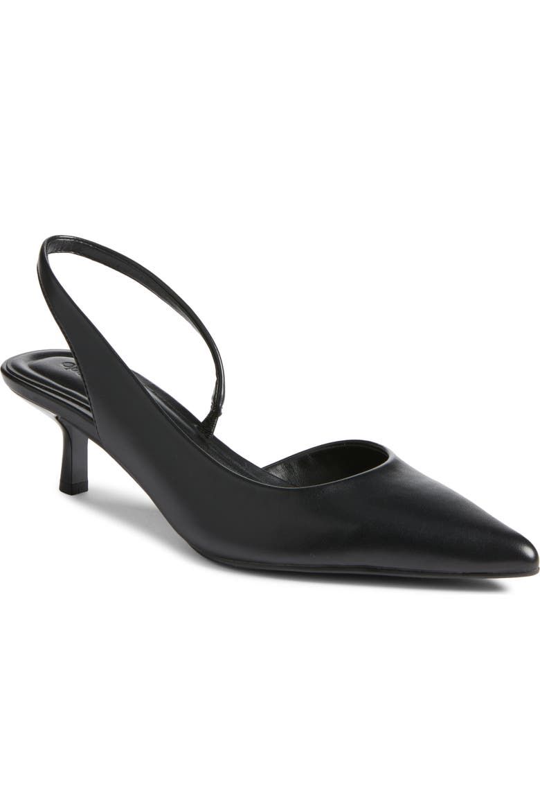 Corina Slingback Half D'orsay Pointed Toe Kitten Heel Pump