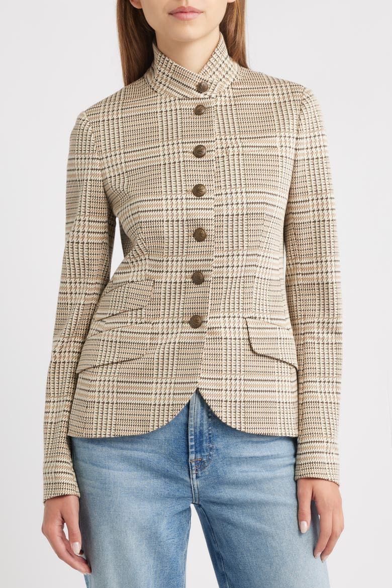 Slade Glen Plaid Ponte Knit Blazer