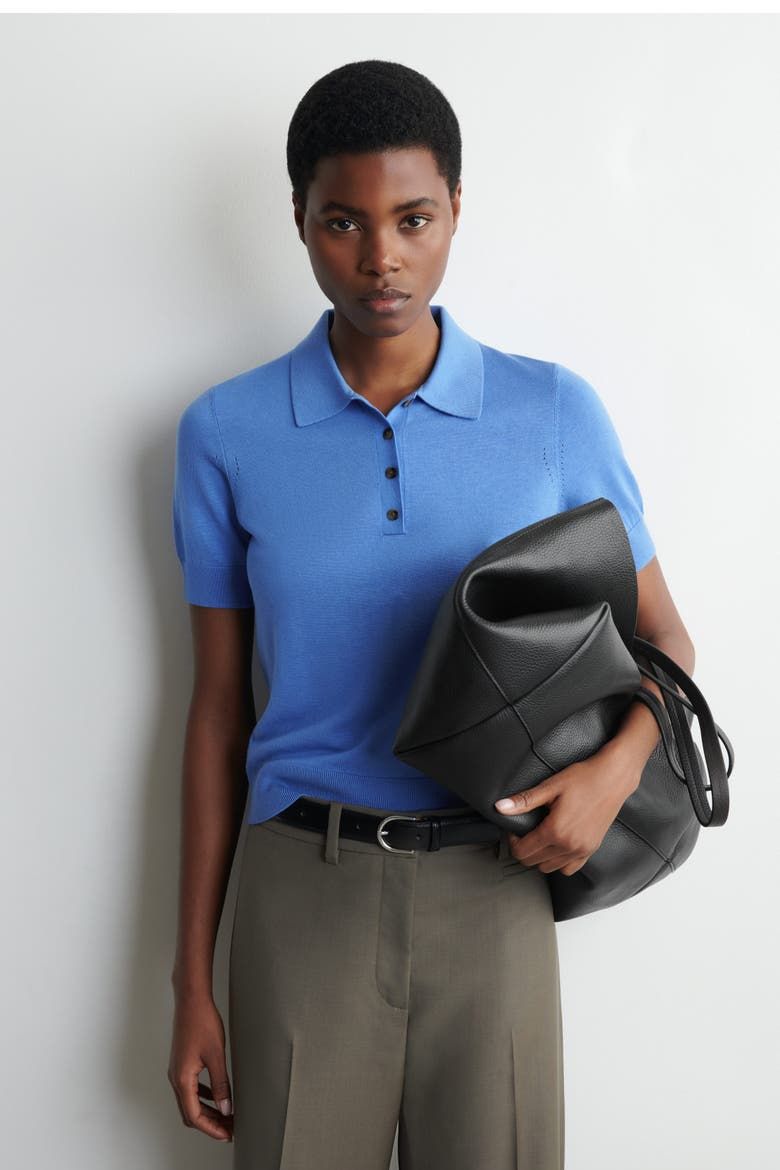 Shrunken Wool-Blend Polo Shirt