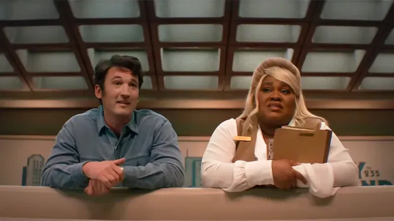 Miles Teller and DaVine Joy Randolph in Eternity