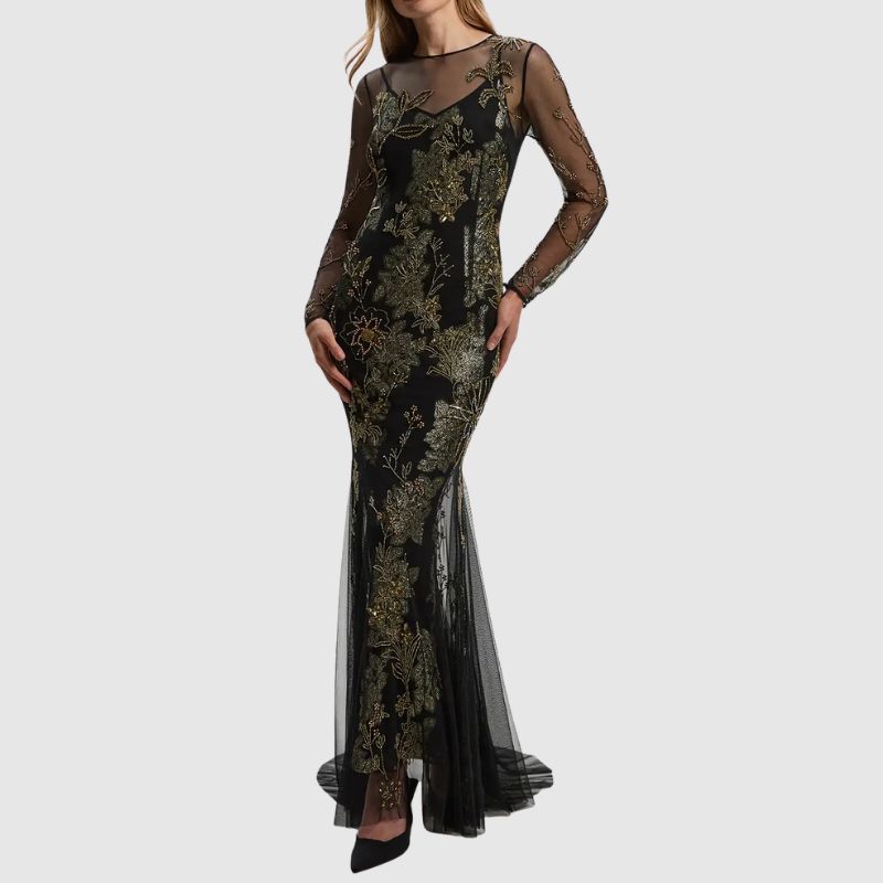 black and gold dress