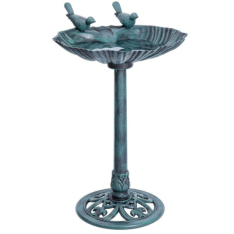House of Hampton&amp;reg; Elenamarie Sitting Pair of Birds Birdbath &amp;amp; Reviews | Wayfair