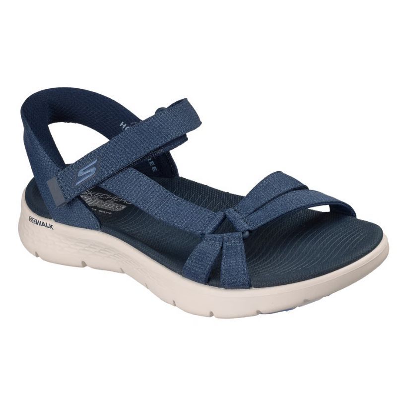 Blue skechers slip in sandals