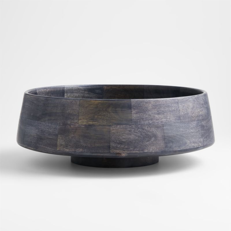 Katin Black Wood Centerpiece Bowl 17"