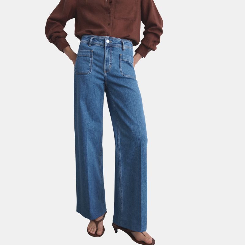 Image of wide leg jeans