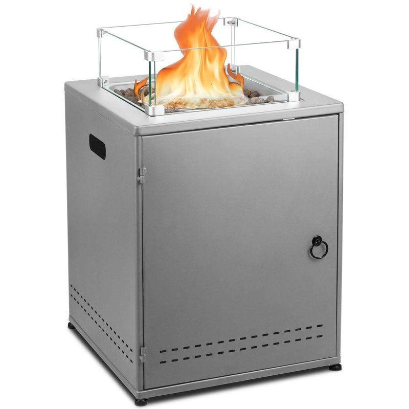 Ebern Designs Audrianne 19.69&quot; H X 24.41&quot; W Stainless Steel Propane Outdoor Fire Pit &amp;amp; Reviews | Wayfair