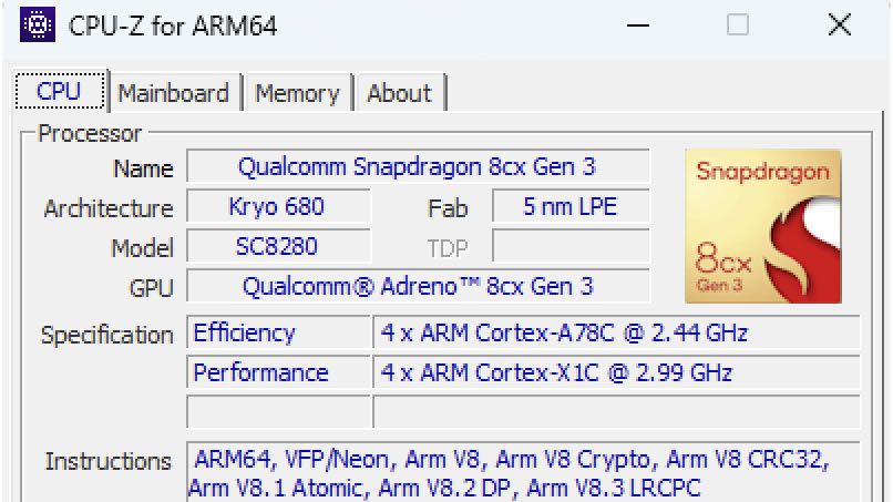 CPU-Z sees its first native release for Windows on ARM64, though
