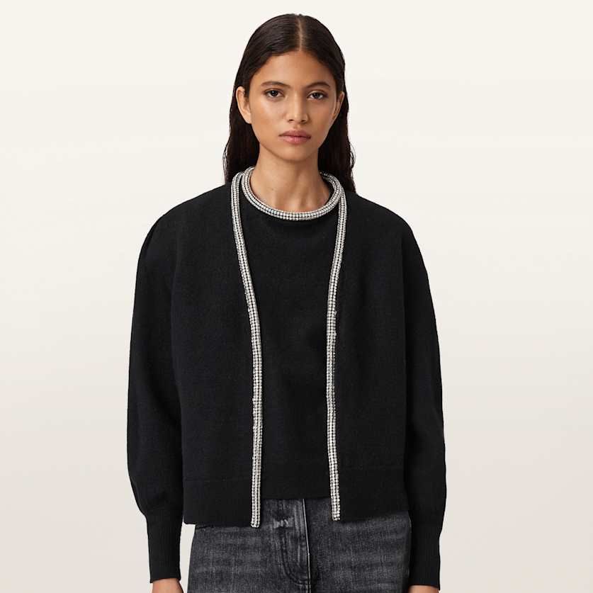 Odell Embellished Wool Cardigan