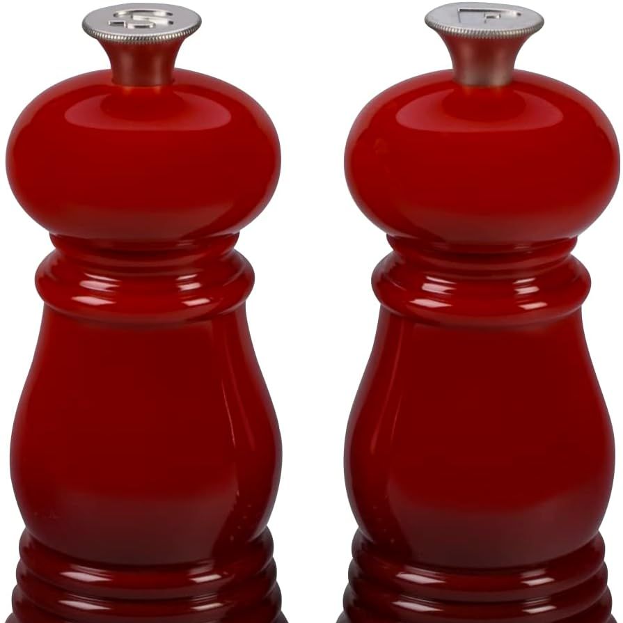 Le Creuset Petite Salt and Pepper Mill Set, 5" X 2" Each, Cerise
