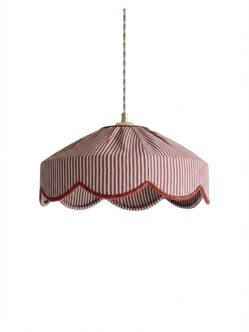 Striped Scallop Lamp Shade