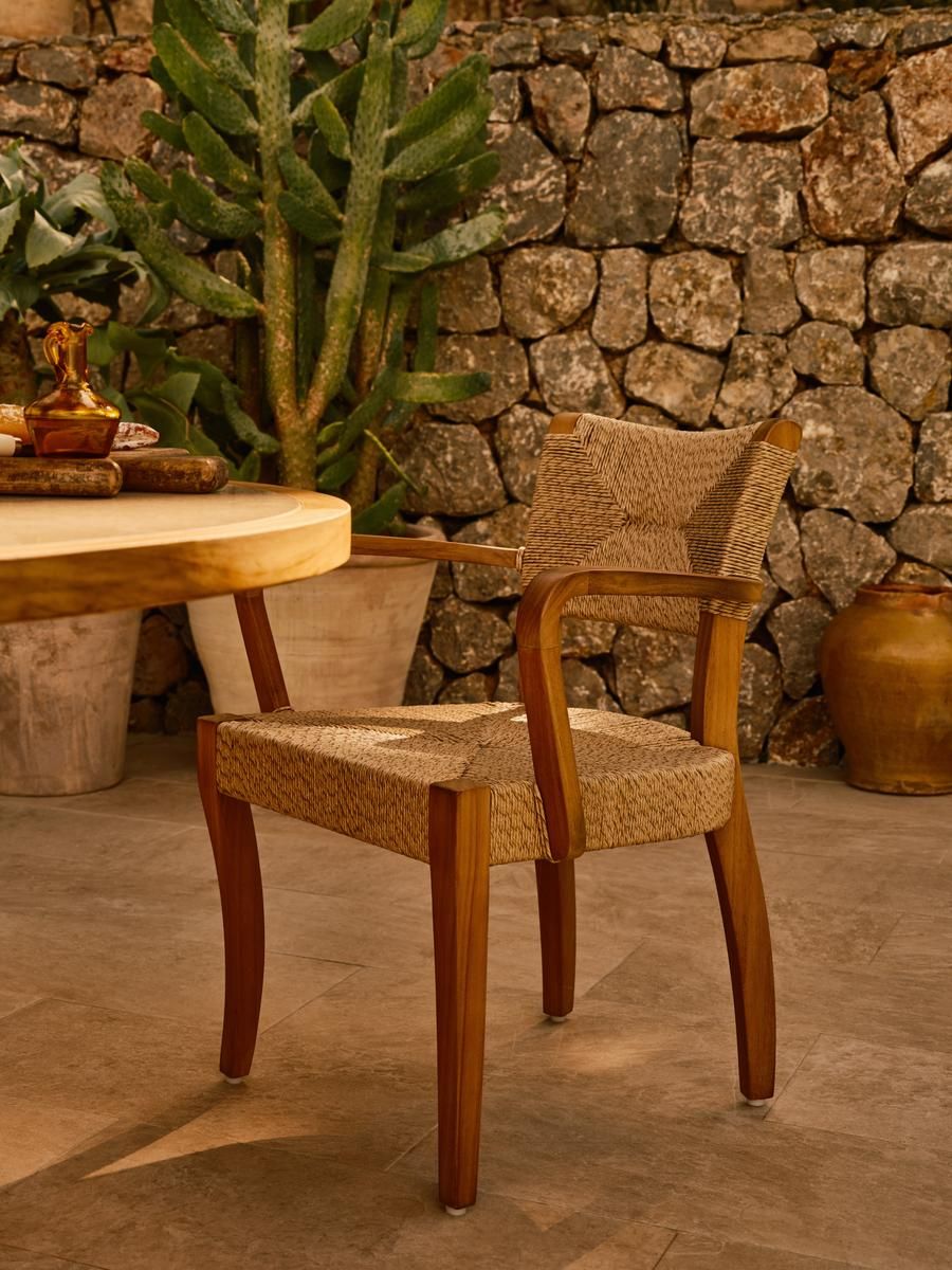 Molina Outdoor Dining Chair, Natural