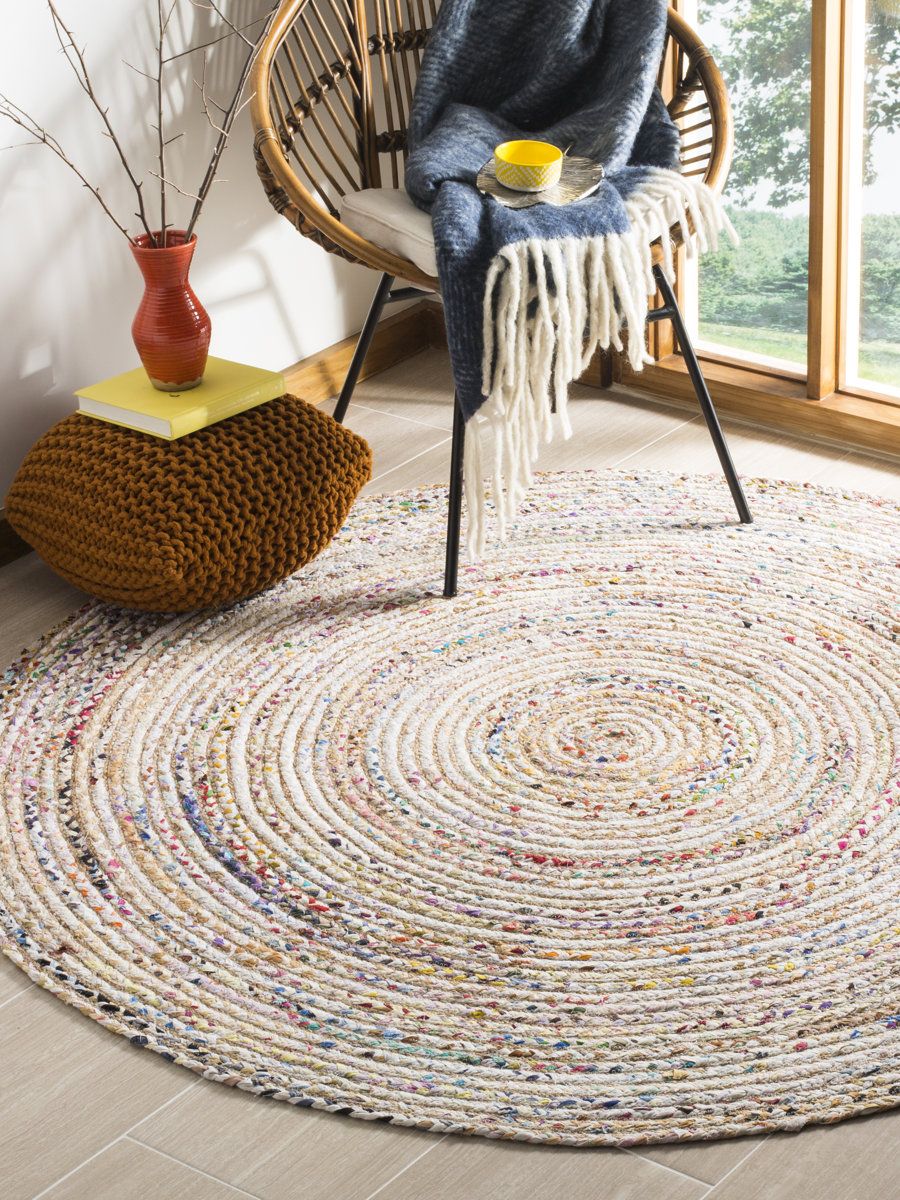 Blue Elephant, Herzig Flatweave Cotton Beige/Yellow Rug