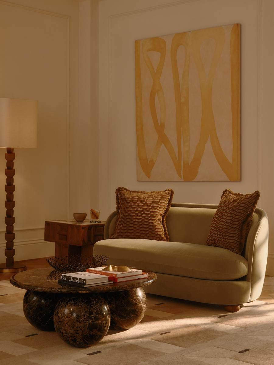 Blair Two Seater Sofa, Velvet, Lichen, Uk