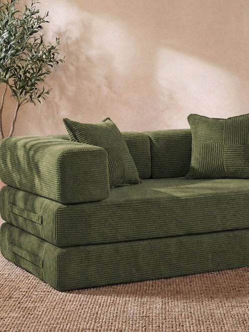 17 Stories Convertible Sleeper Sofa With Removable Armrests