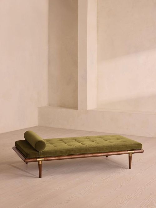 Theodore Daybed in Olive Velvet