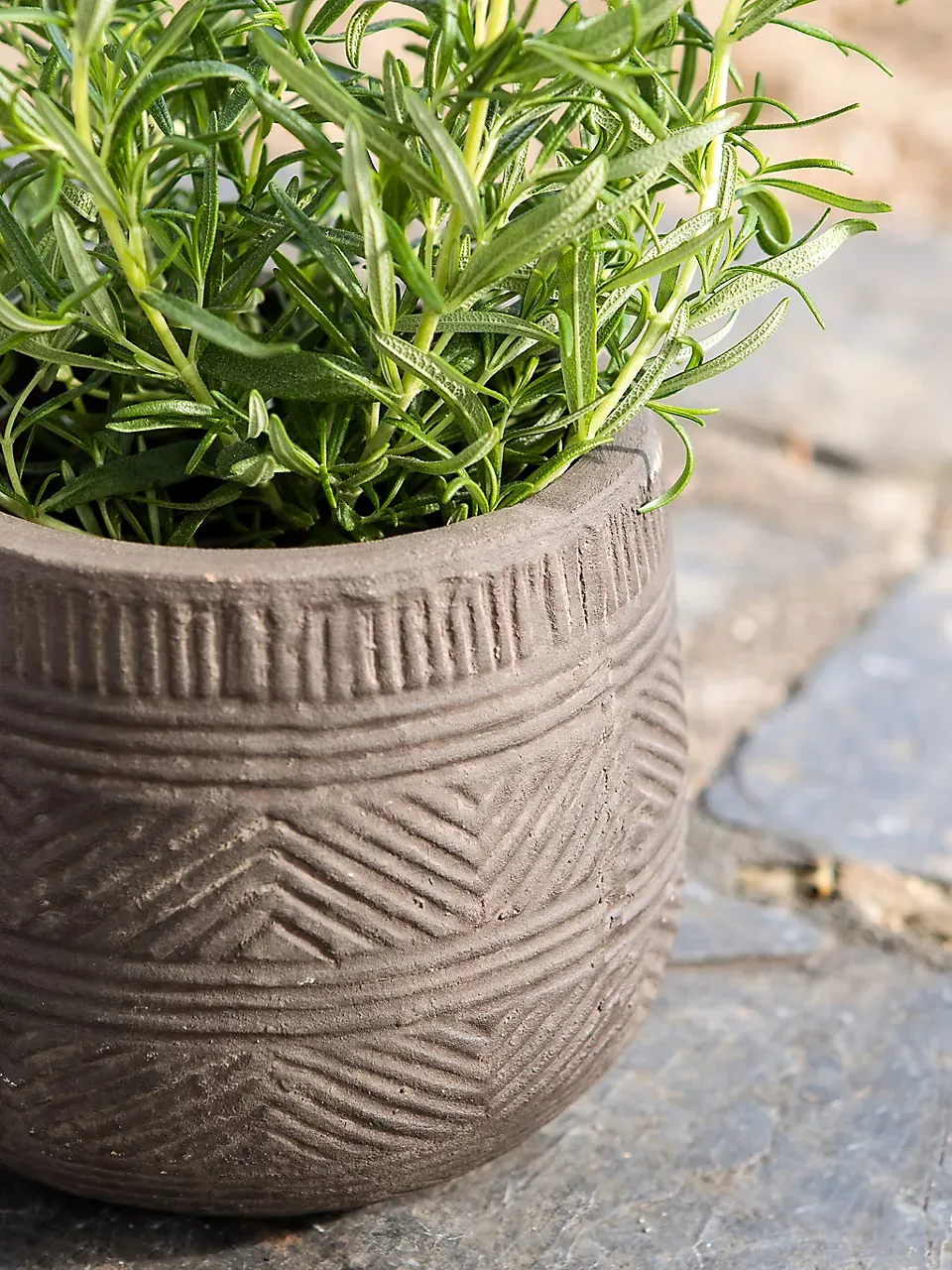 nkuku, Zadie Etched Ceramic Planter