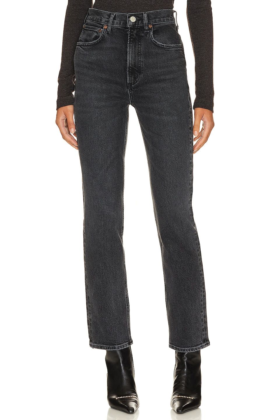 High Rise Stovepipe Jeans