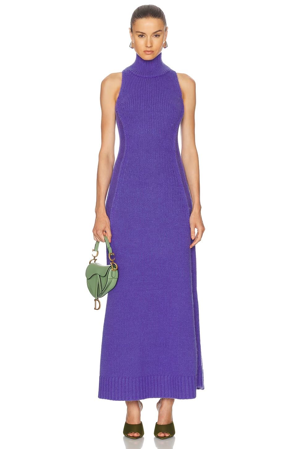 Christopher John Rogers Mock Neck Maxi Dress
