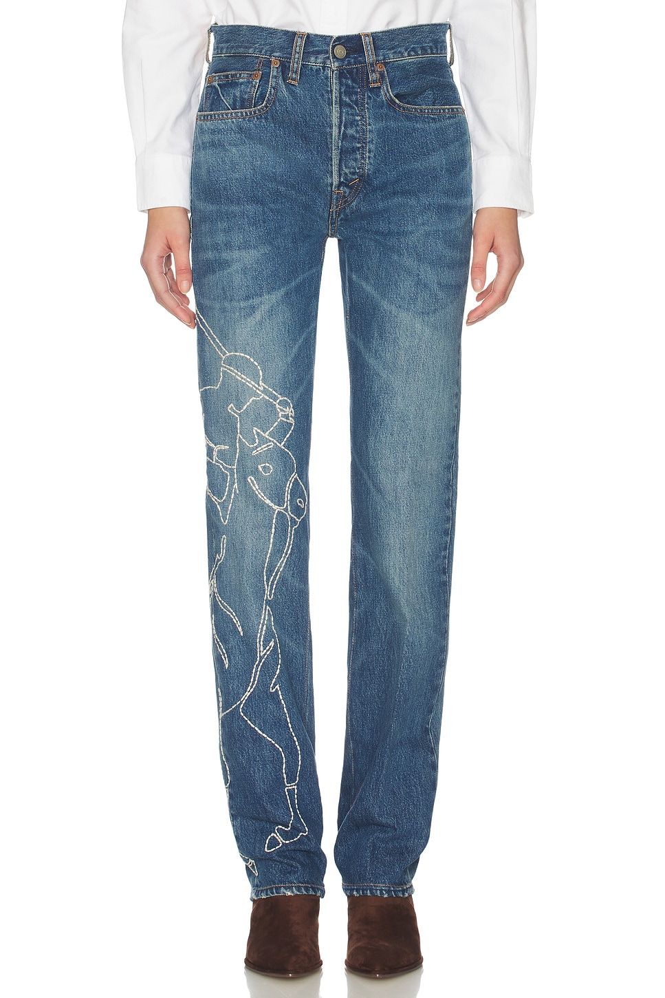 Rigid Denim Straight Leg