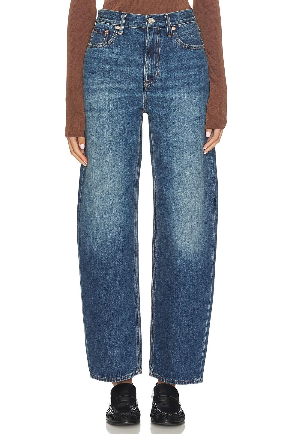 Wes High Rise Barrel Jeans