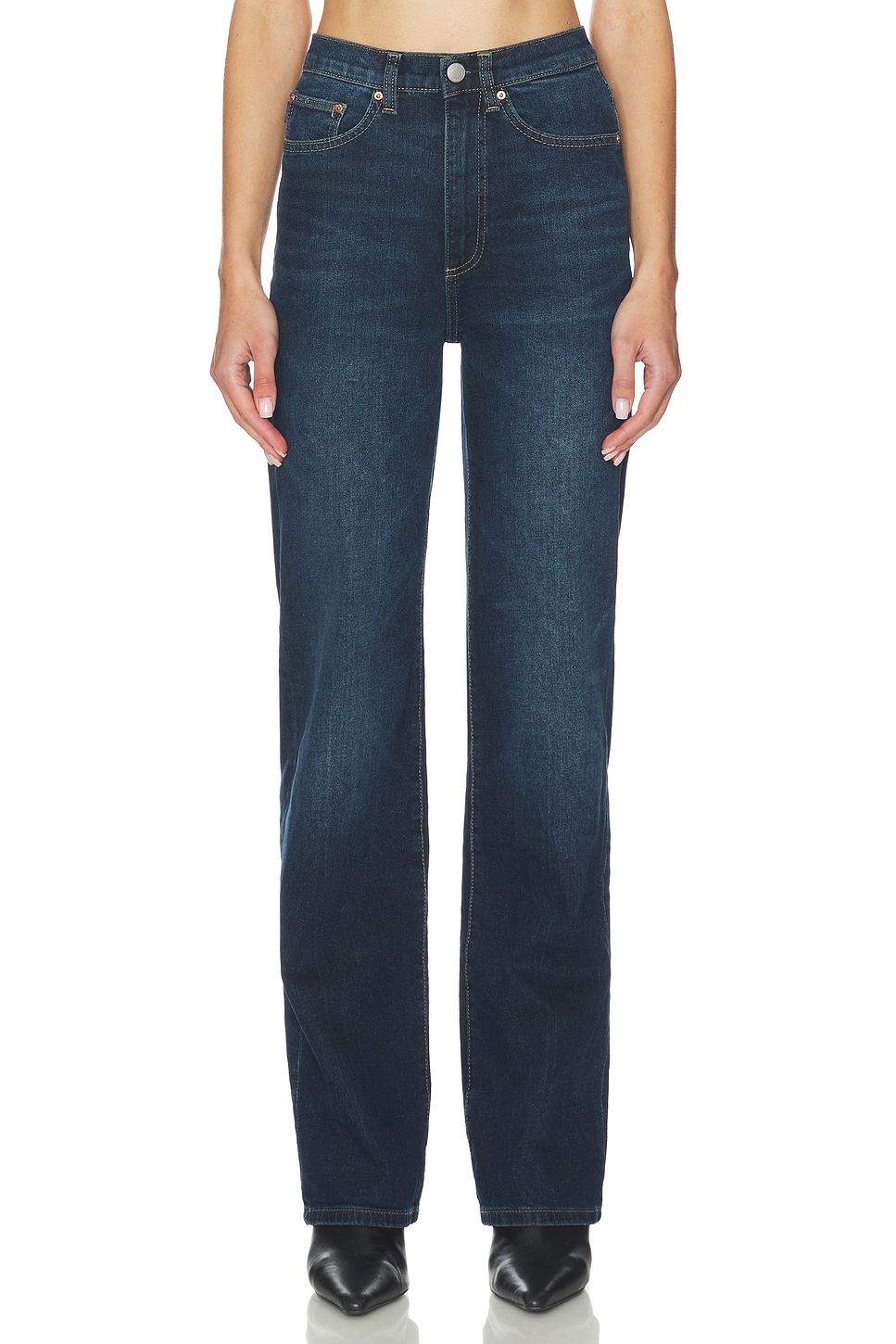 Karmine High Rise Refined Wide Leg Jeans