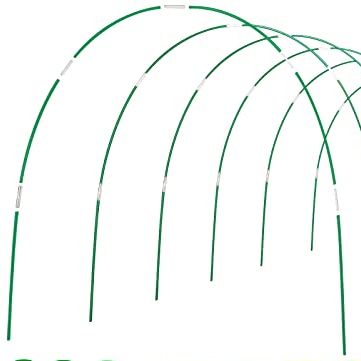 Greenhouse Hoops Grow Tunnel 6 Sets of 8ft Long Garden Hoops, Rust-Free Fiberglass Garden Hoops Frame for Garden Netting Raised Bed Plant Shade Cloth Row Cover, Diy Plant Support Garden Stakes- 36pcs