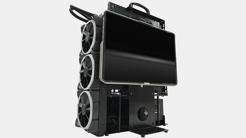 【encha11 】NANGA×BRIEFING PC CASE Open Frame PC Case Launches with Monitor Mounting | Tom's