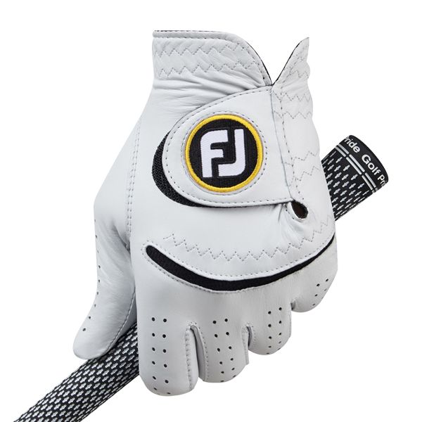 FootJoy Gant de golf FootJoy StaSof pour homme, blanc, taille L, porté à la main droite
