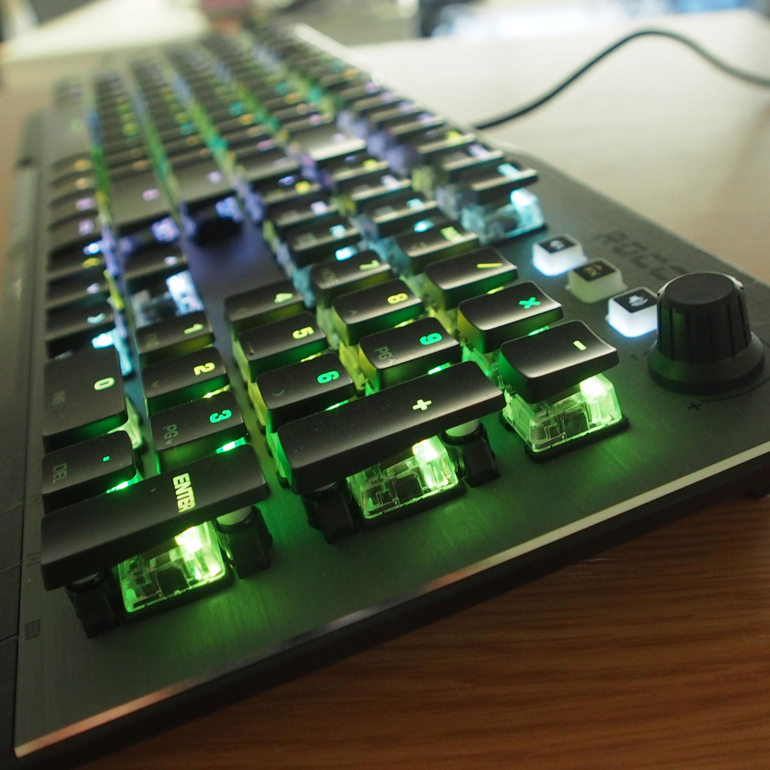 Roccat's new Vulcan keyboard is striking, with short keycaps and