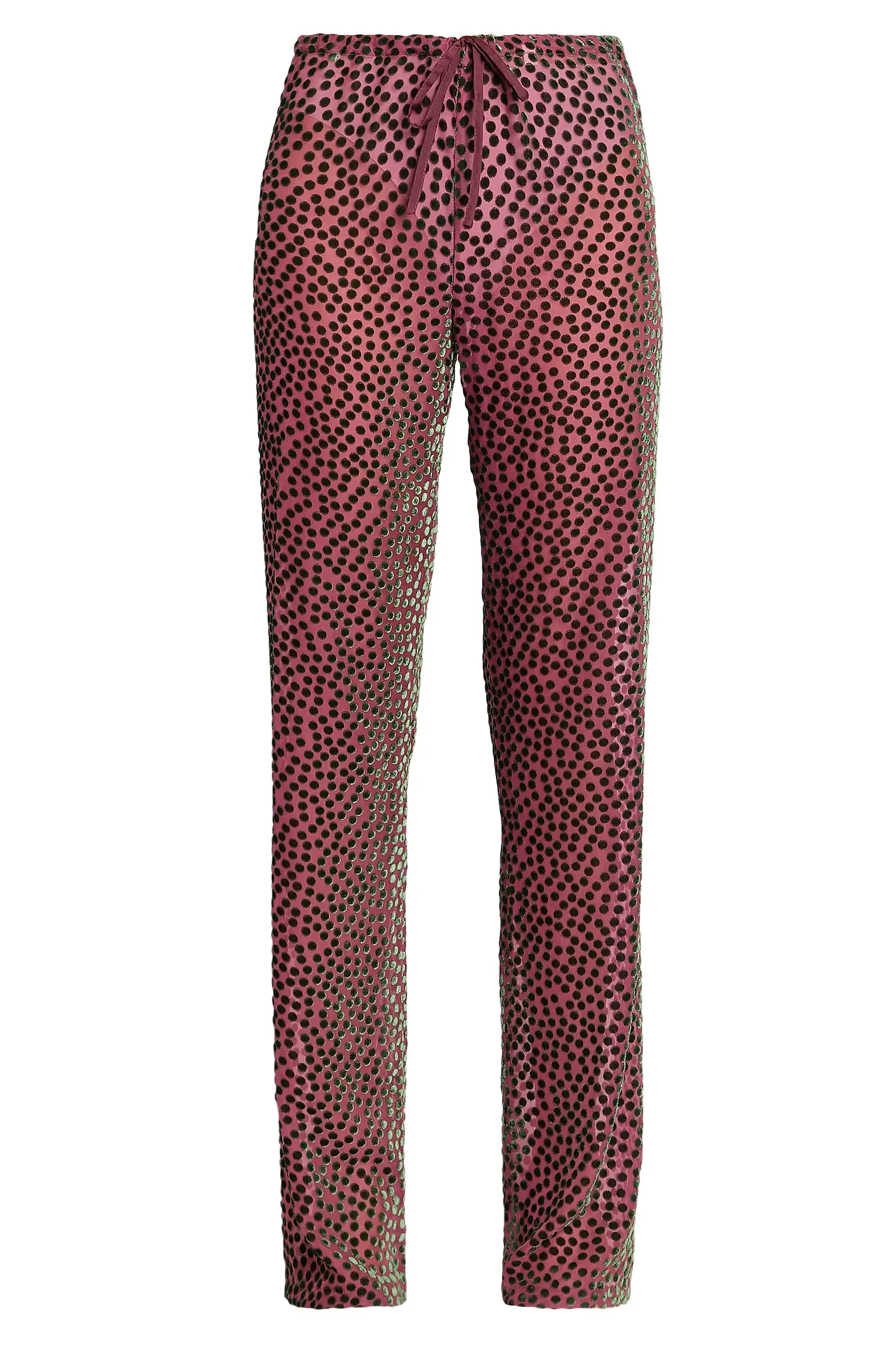 Polka Dot Silk-Blend Pants