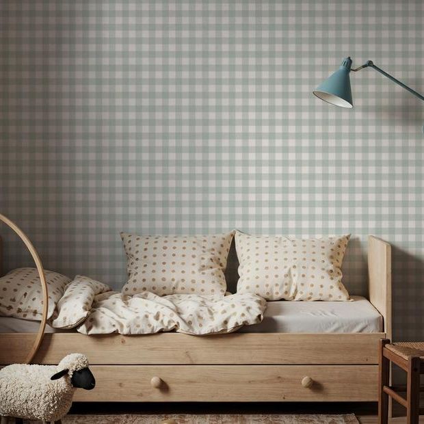 Gingham Linden Green