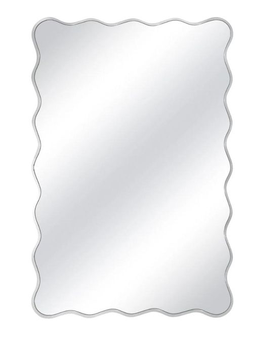 Wavy Metal Framed Rectangle Wall Mirror
