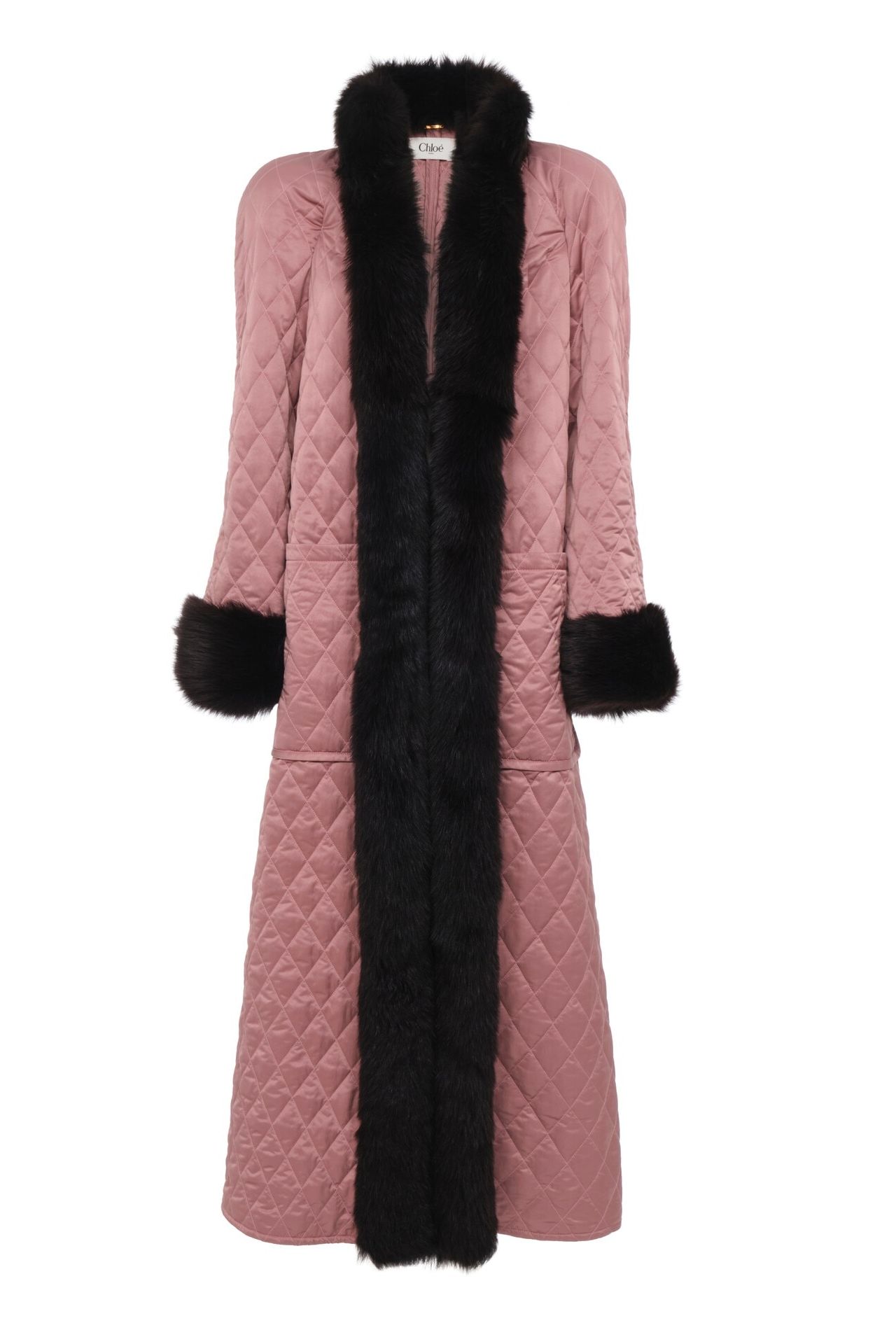 Long Hybrid Coat in Technical Satin