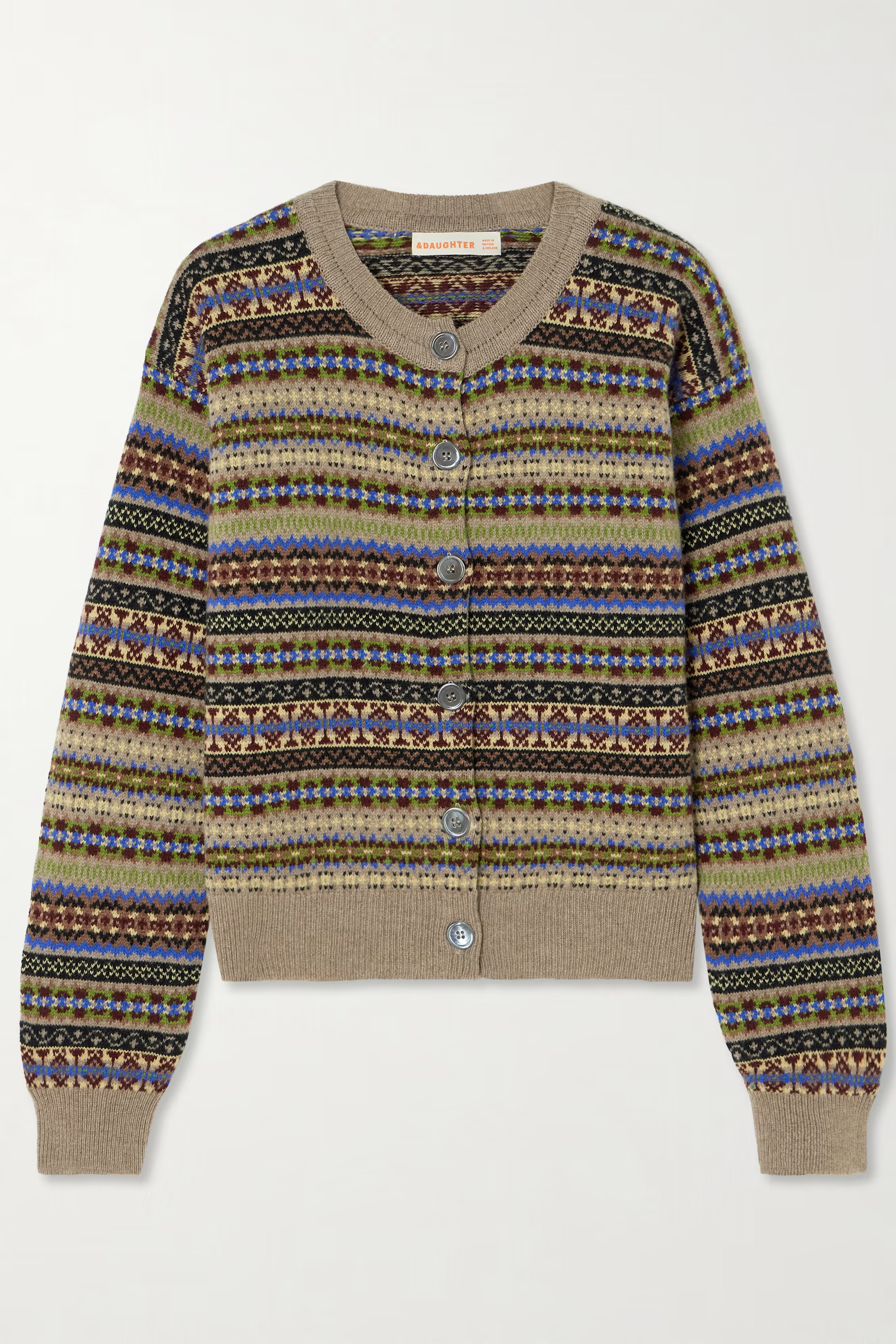 &amp;amp;Daughter, Ada Fair Isle Wool Cardigan