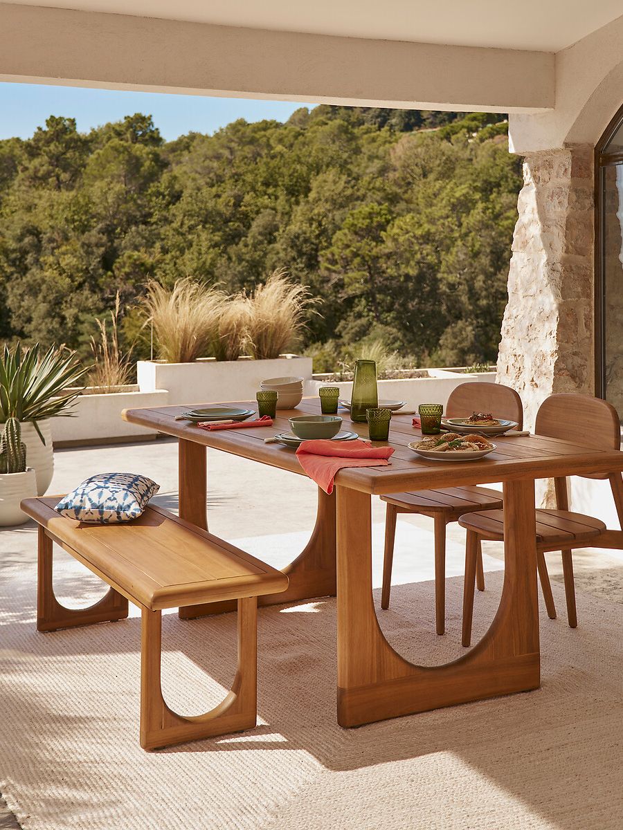 Douve Solid Acacia 6 to 8-Seater Garden Table