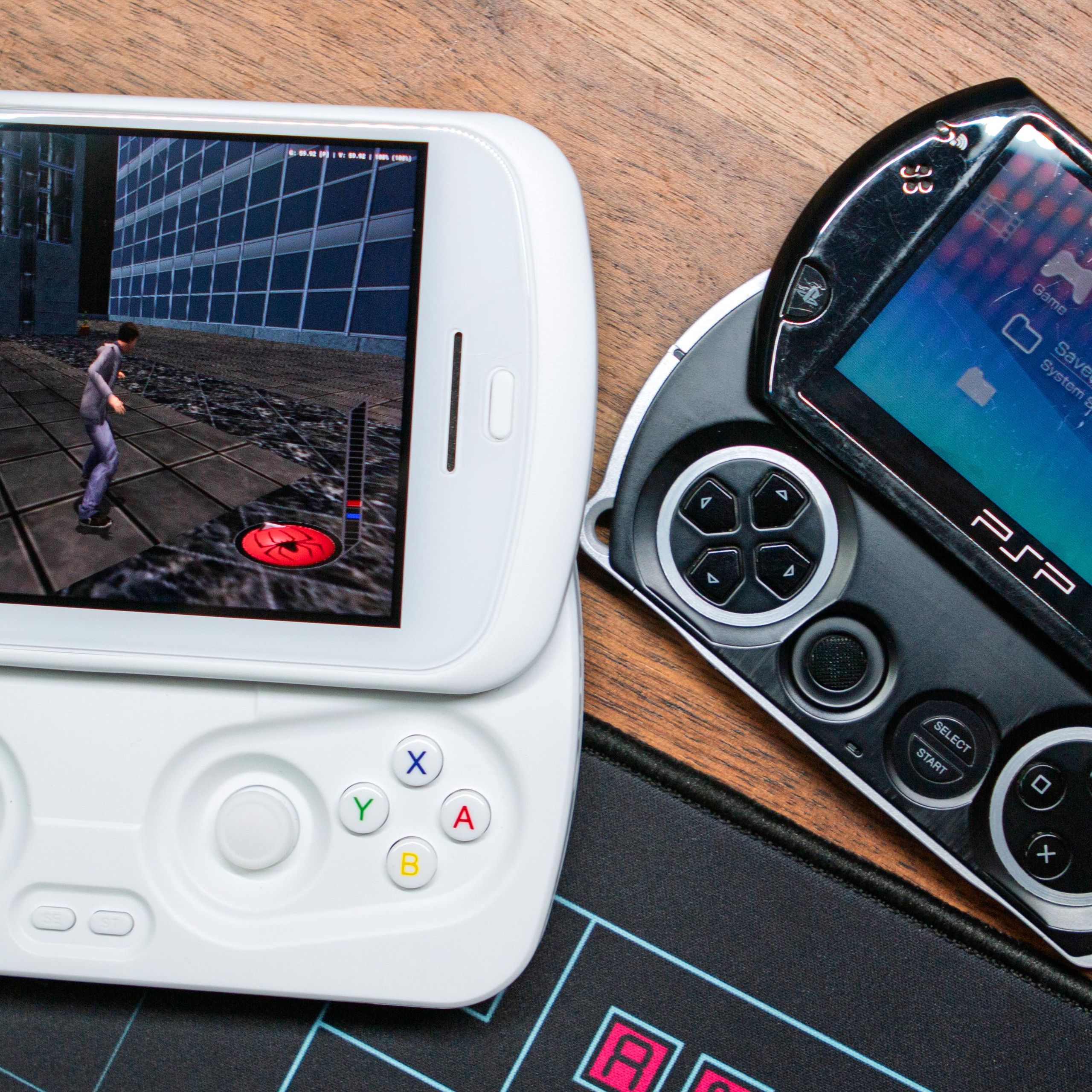 This gaming handheld looks like a PSP Go, but it runs Android AND