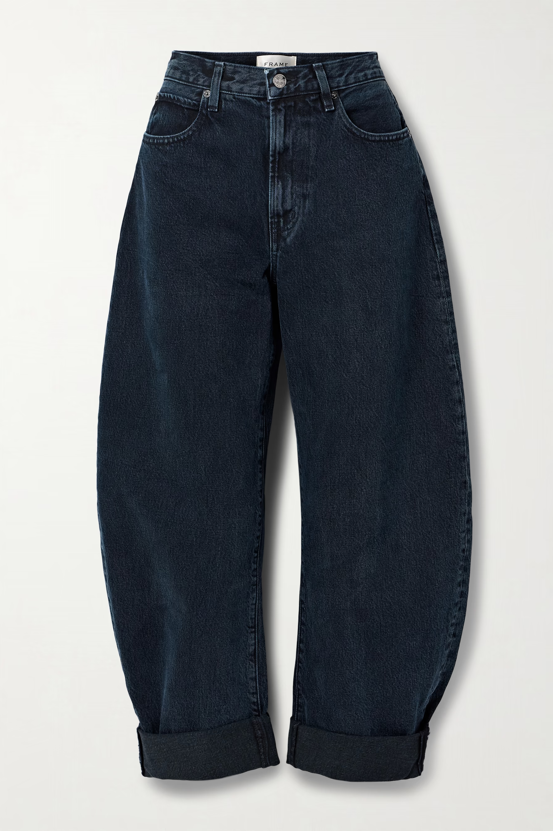 Frame, The Bubble High-Rise Barrel-Leg Jeans