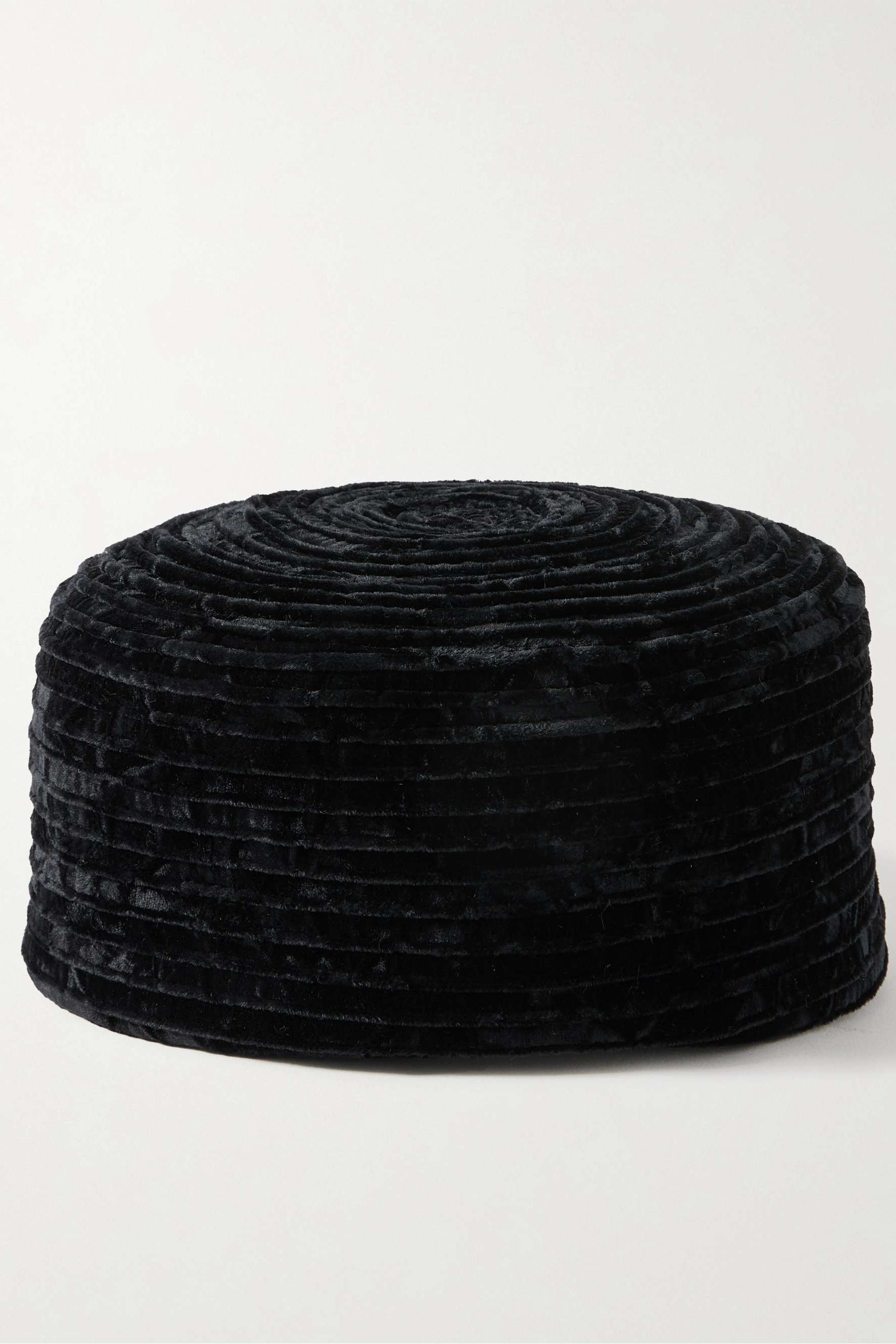 Lauren Silk-Blend Velvet Flat Cap