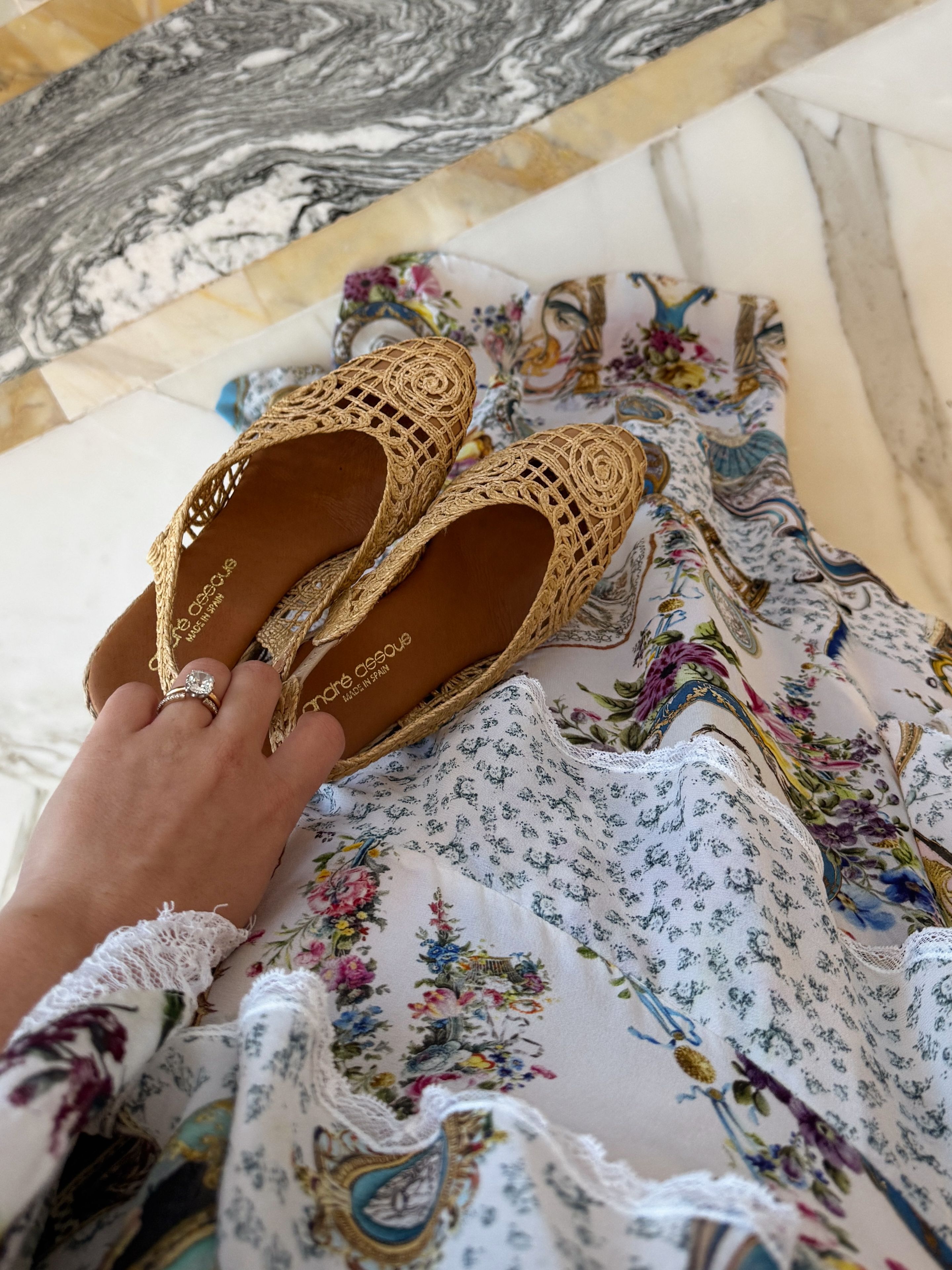 Bella Gerard shows off her Andr&amp;eacute; Assous espadrilles