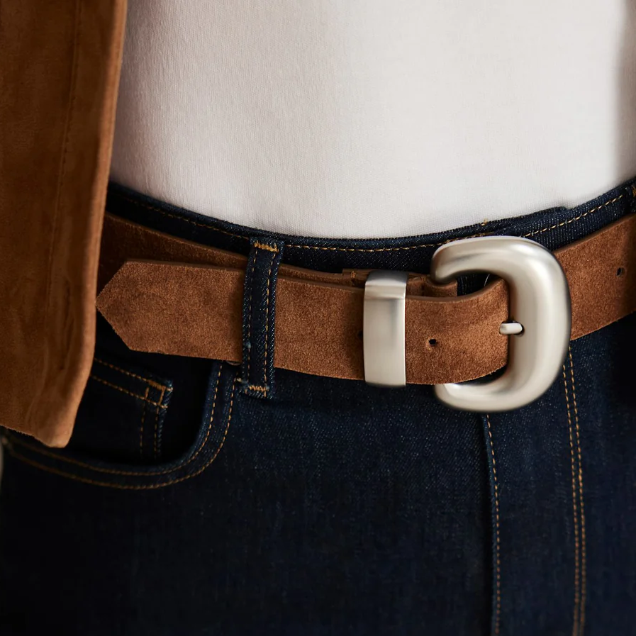 Mint Velvet brown suede belt