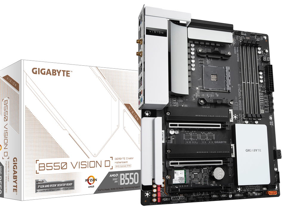 Gigabyte's B550 Vision D is a Fancy & Functional Jacket For Your