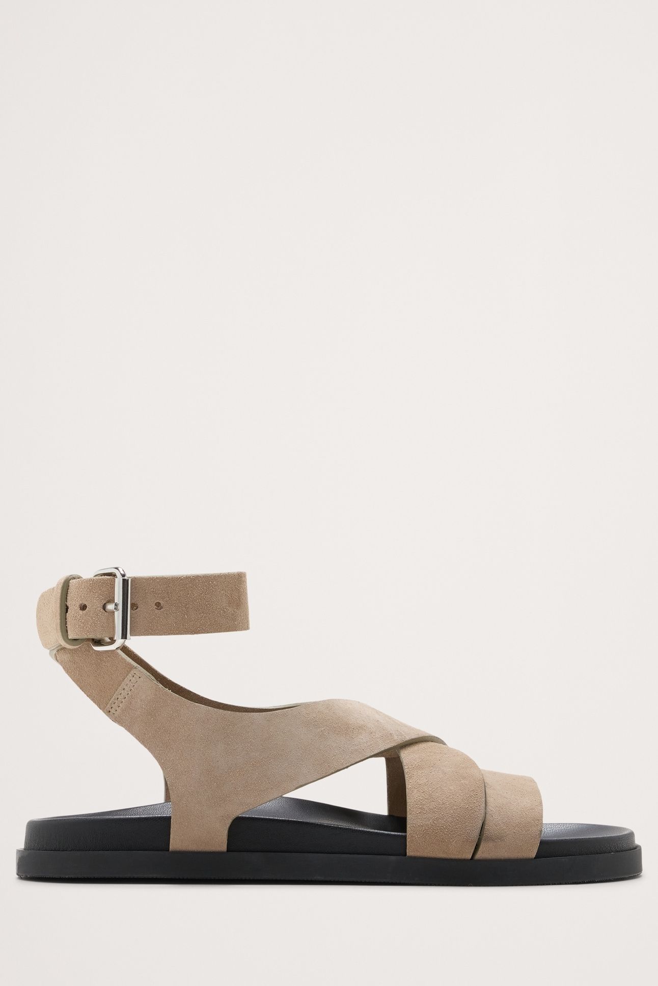 Italian Suede Ankle-Strap Sandal