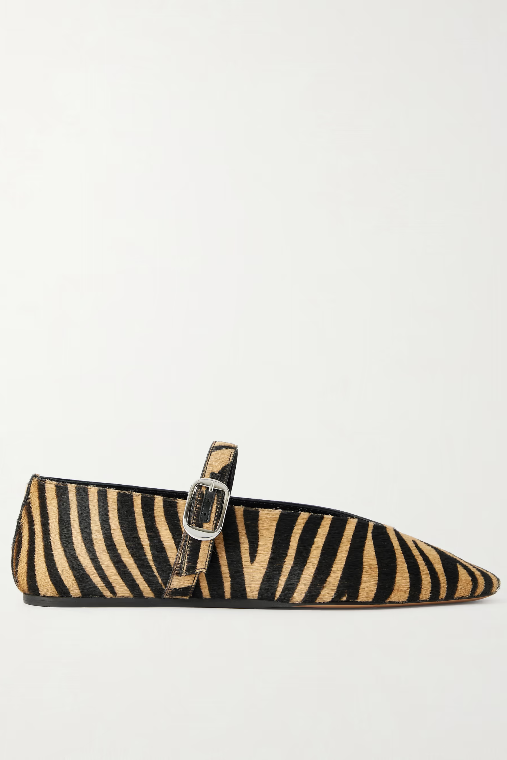 Le Monde Beryl, Stella Zebra-Print Calf Hair Mary Jane Ballet Flats