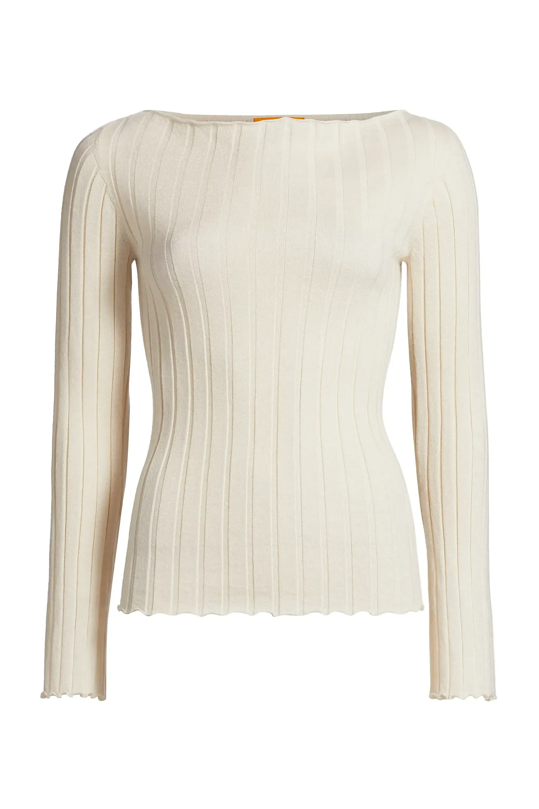 Guest in Residence, Cashmere Flared Long-Sleeve Top (Was $275)