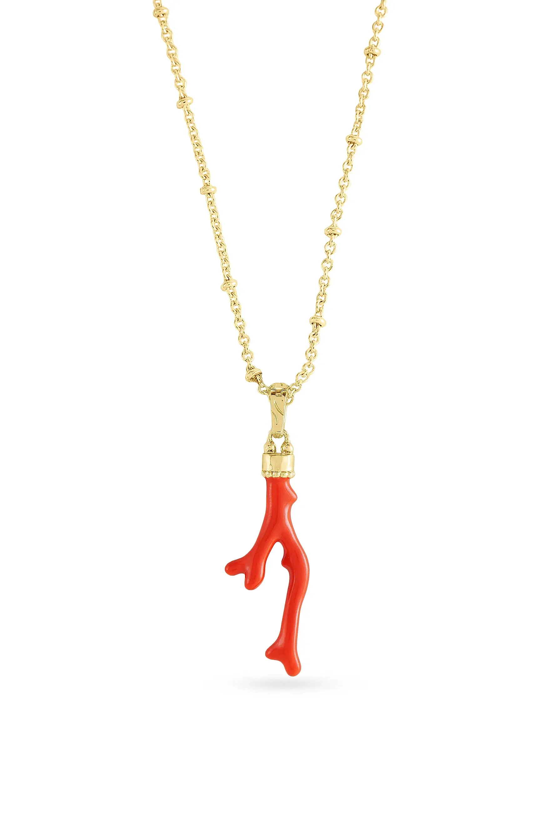 Milos 18k-Gold-Plated &amp;amp; Enamel Coral Charm