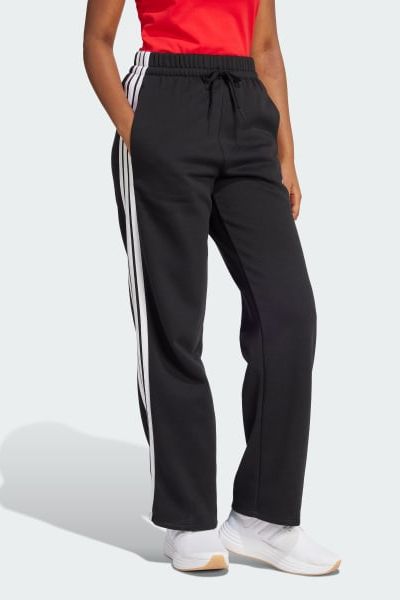 Essentials 3-Stripes Open-Hem Fleece Pants